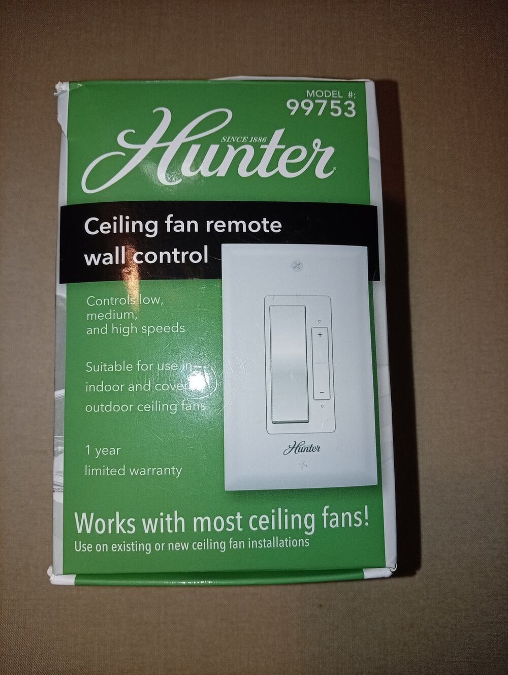 Hunter Ceiling Fan Remote wall control 99753 broken box
